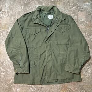 Vintage Military Field Coat Mens Medium M-65 Alpha Industries OG-107 Utility 60s